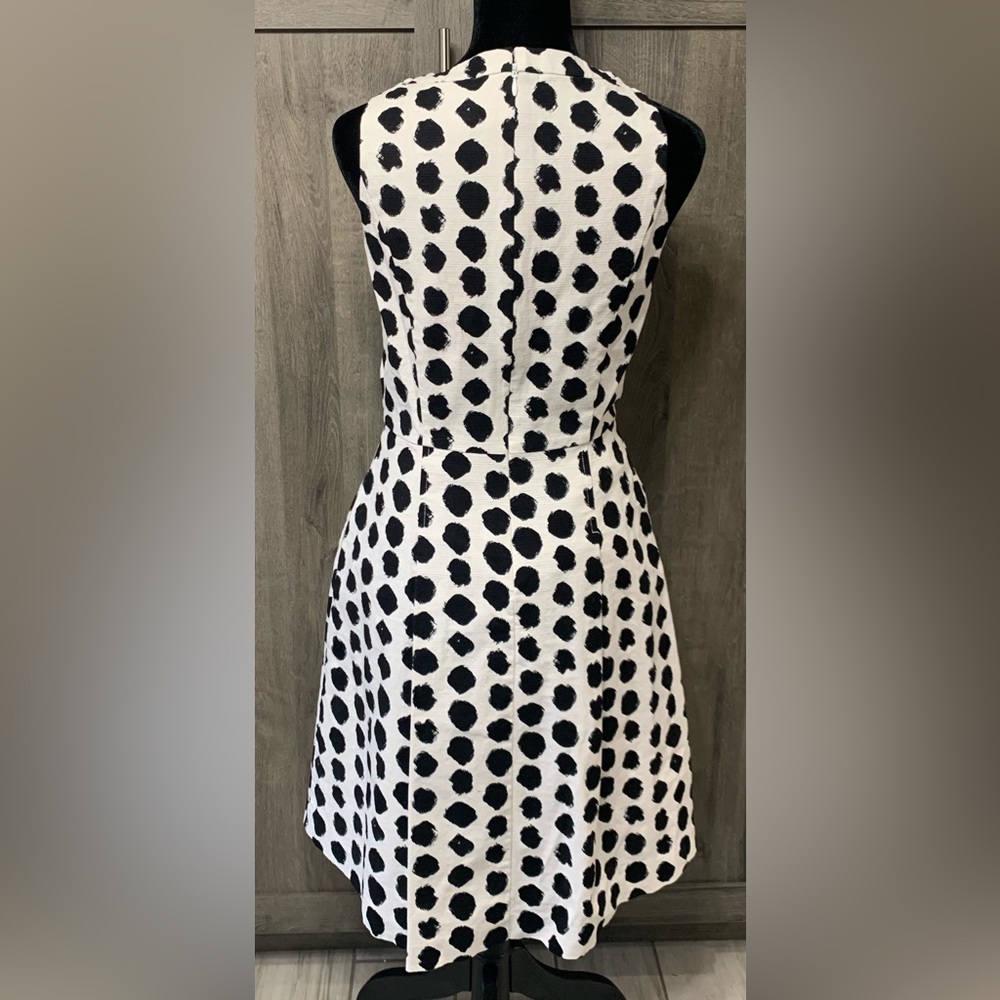 Vintage White House Black Market White Polka Dots Party Sun Dress Women's Size 2 - Picture 2 of 14